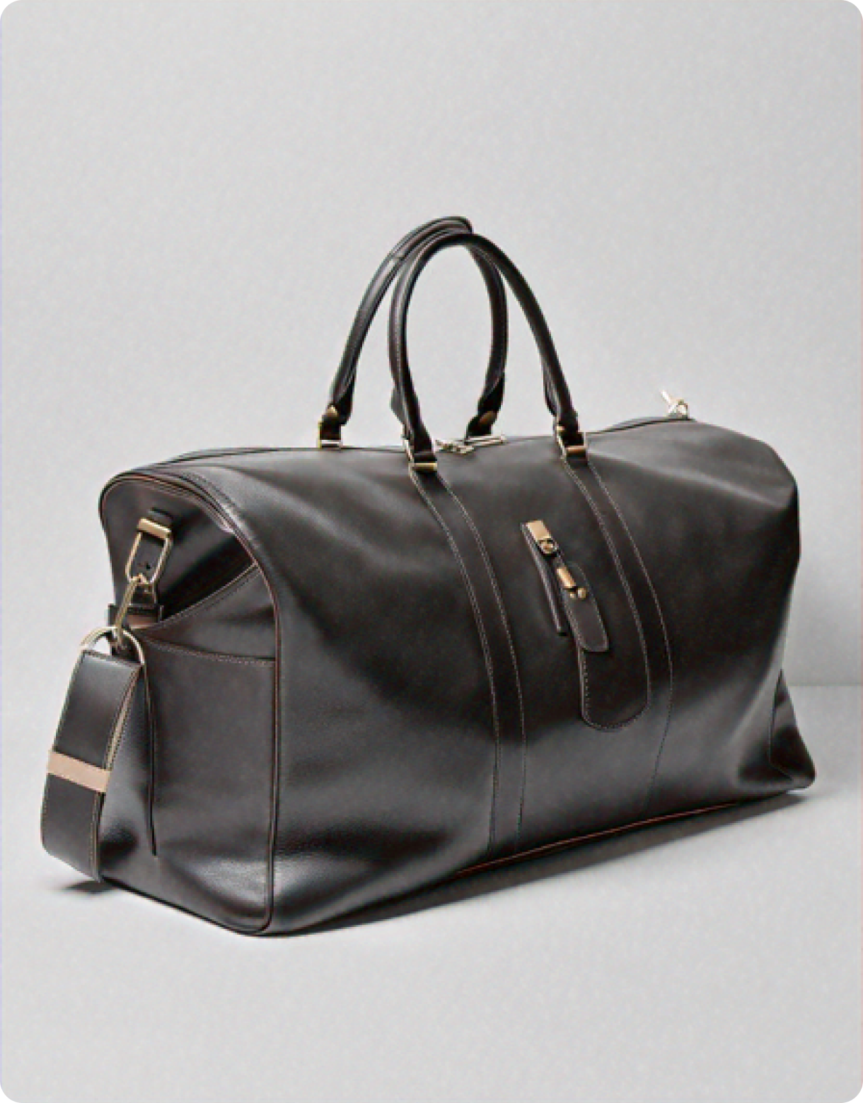 Leather duffle bag