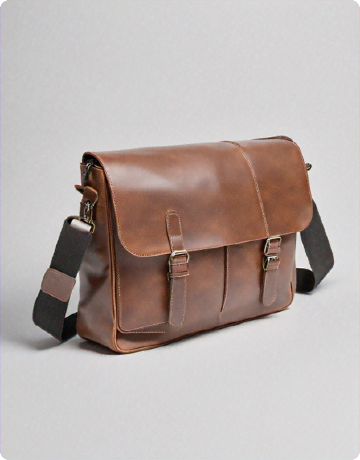 Leather messenger bag